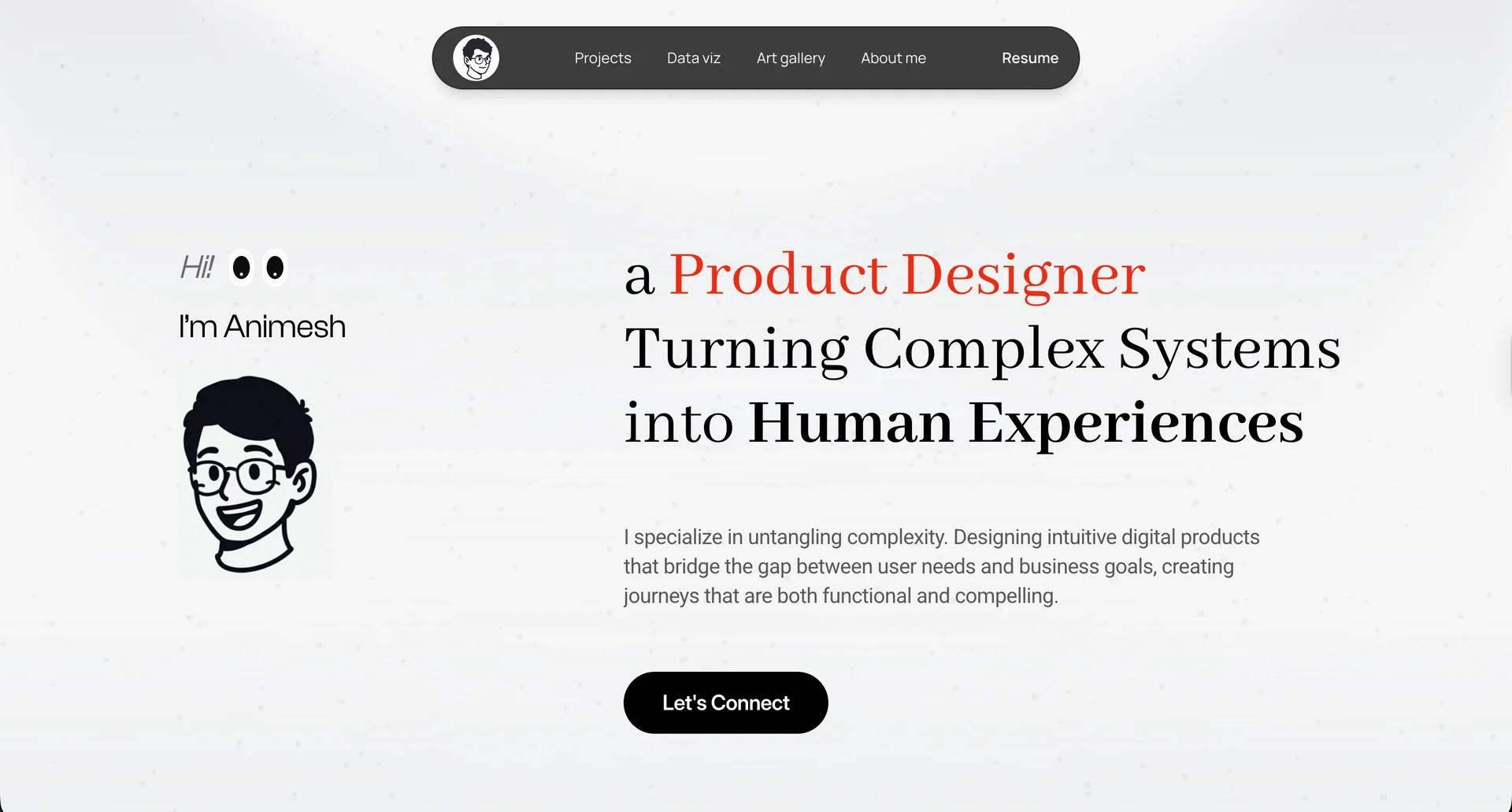 Portfolio website of animesh bajia