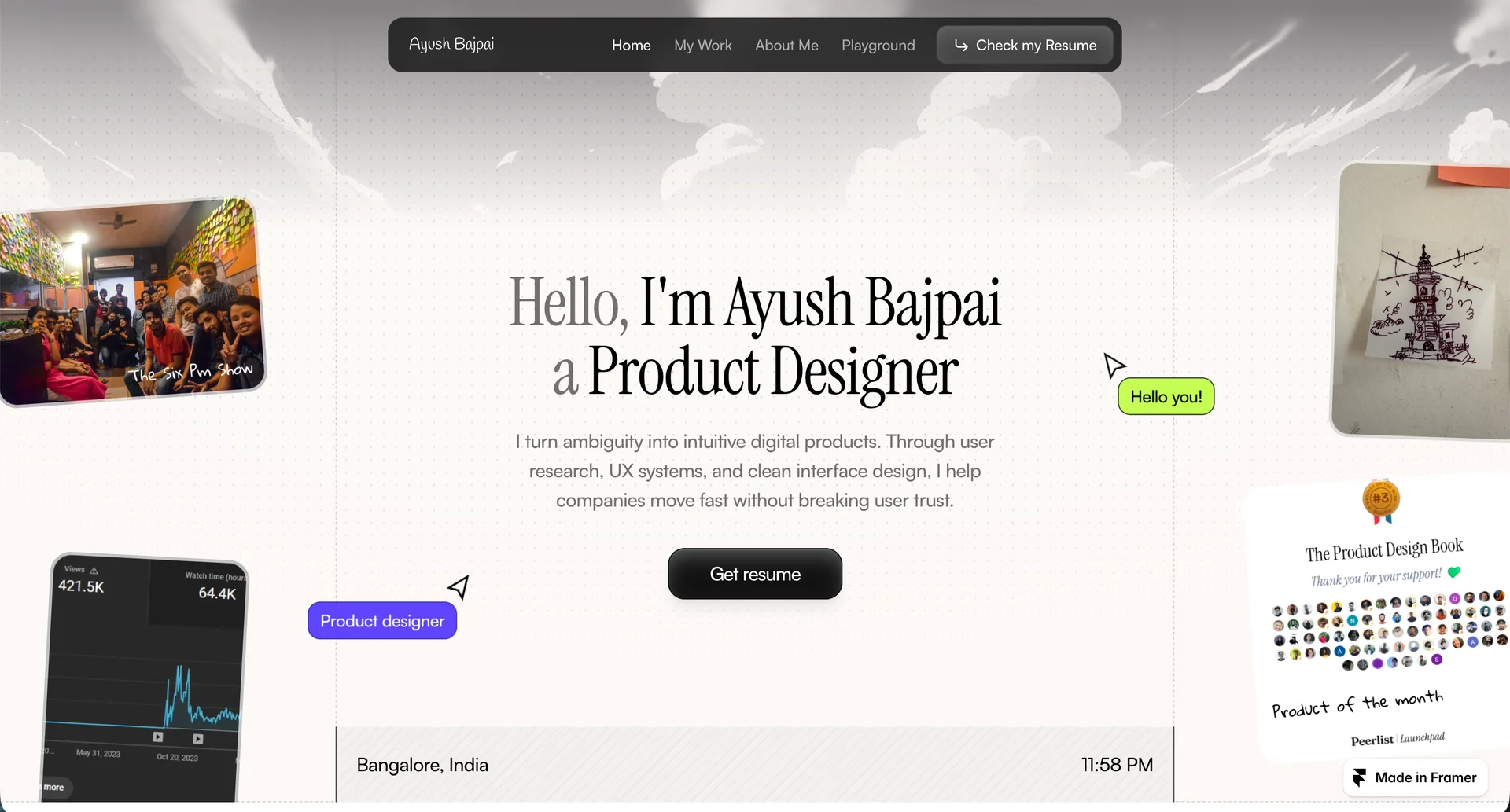 Portfolio website of Ayush Bajpai