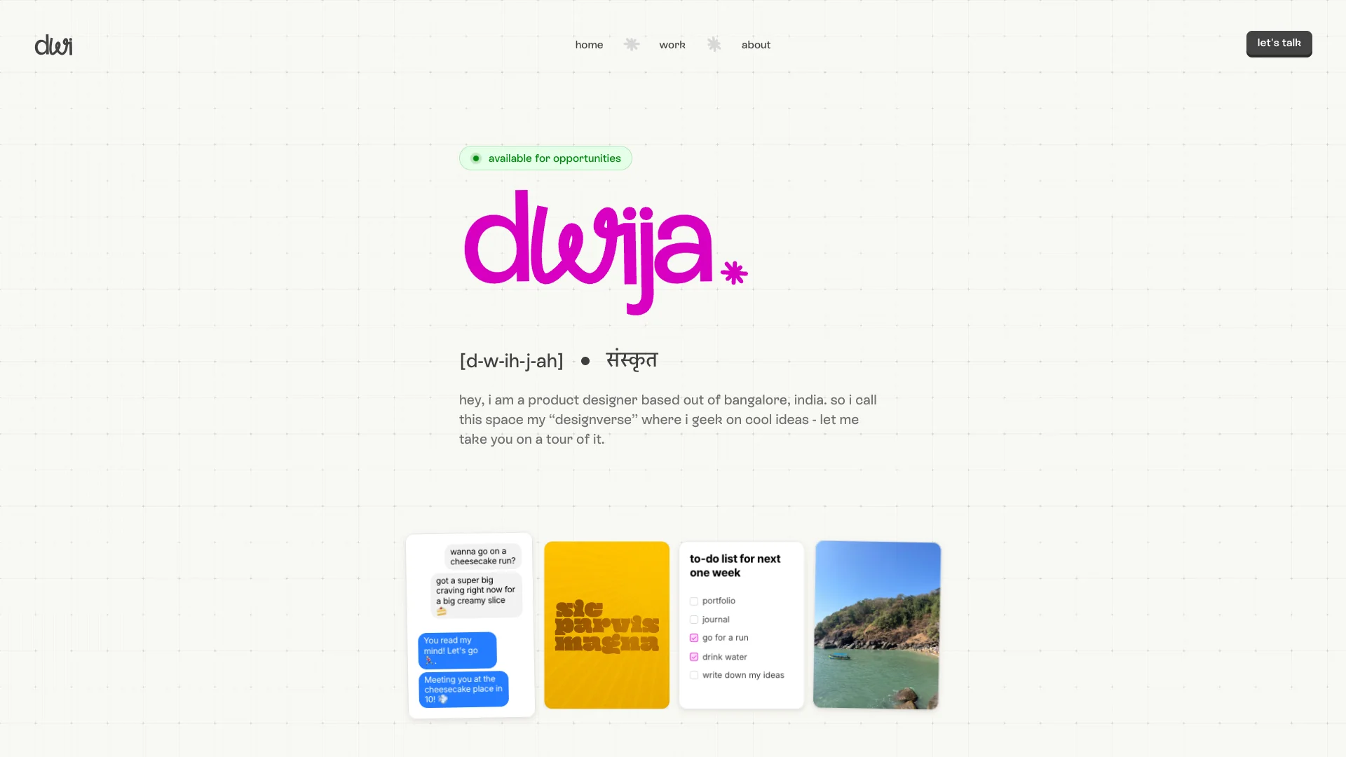 Portfolio website of Dwija Patel