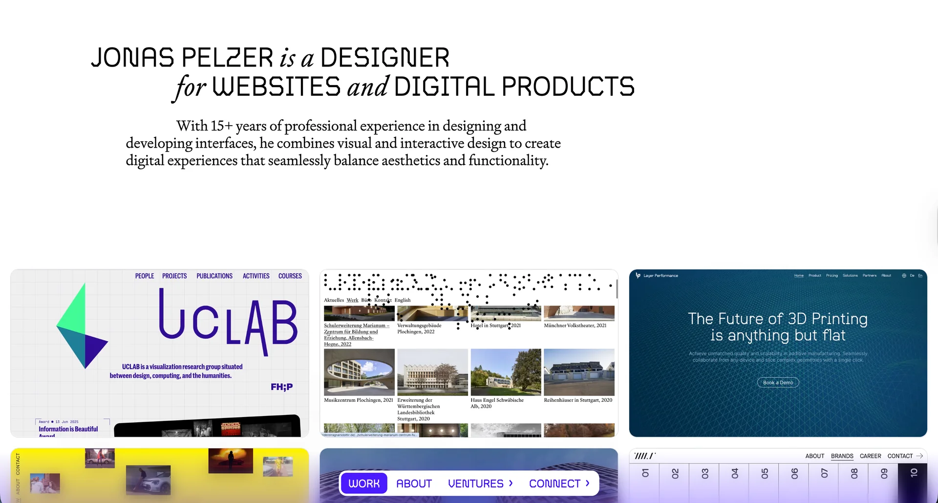Portfolio website of Jonas Pelzer