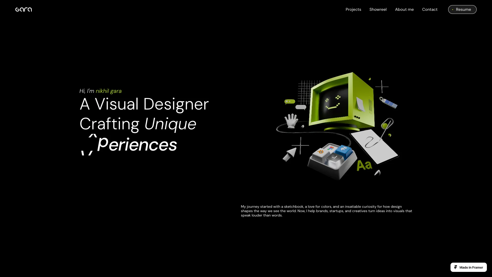 Portfolio website of Nikhil Gara