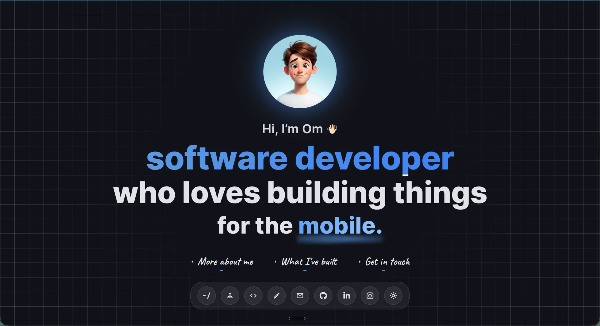 Portfolio website of om pethani
