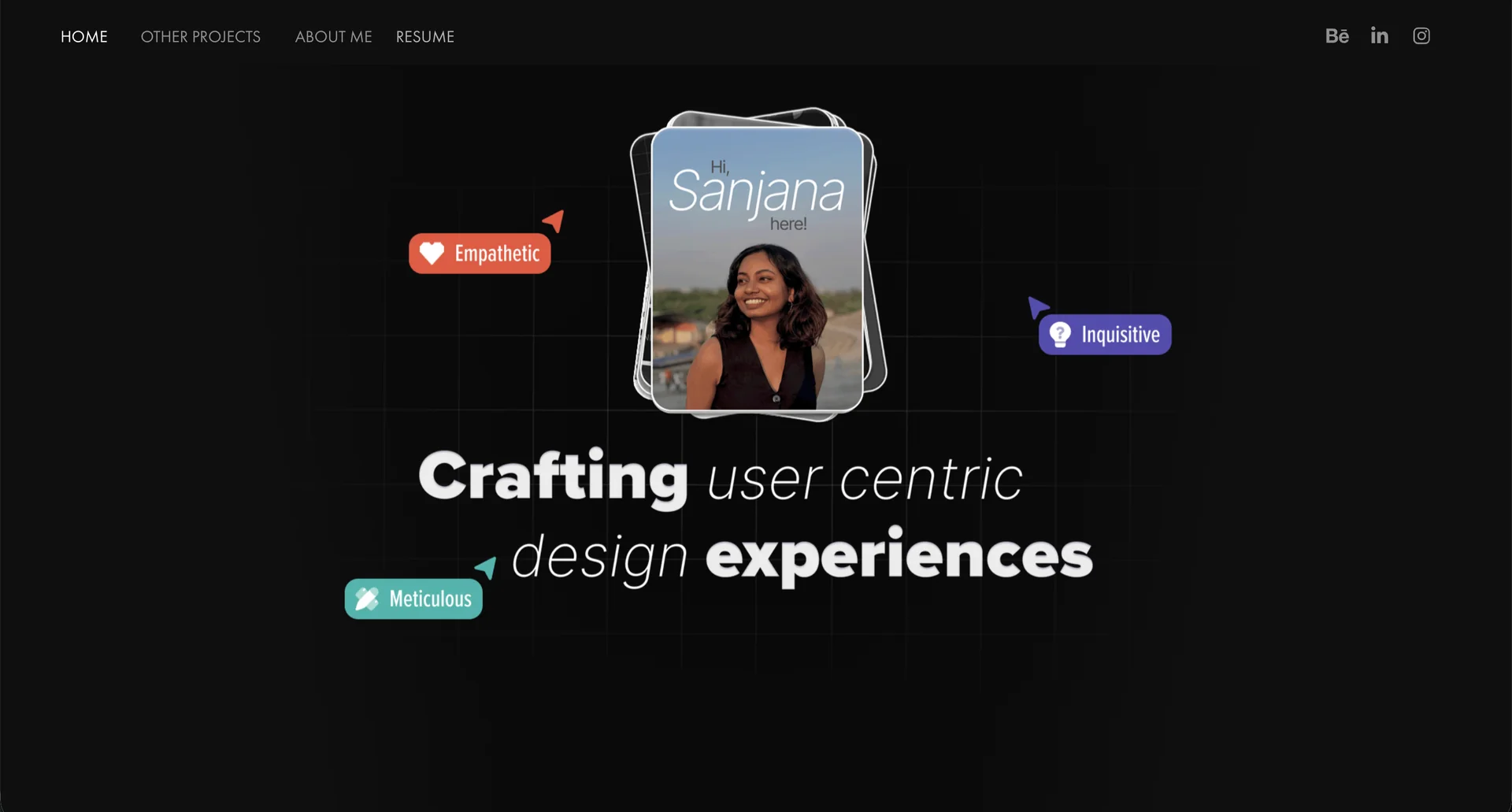 Portfolio website of Sanjana Maiti
