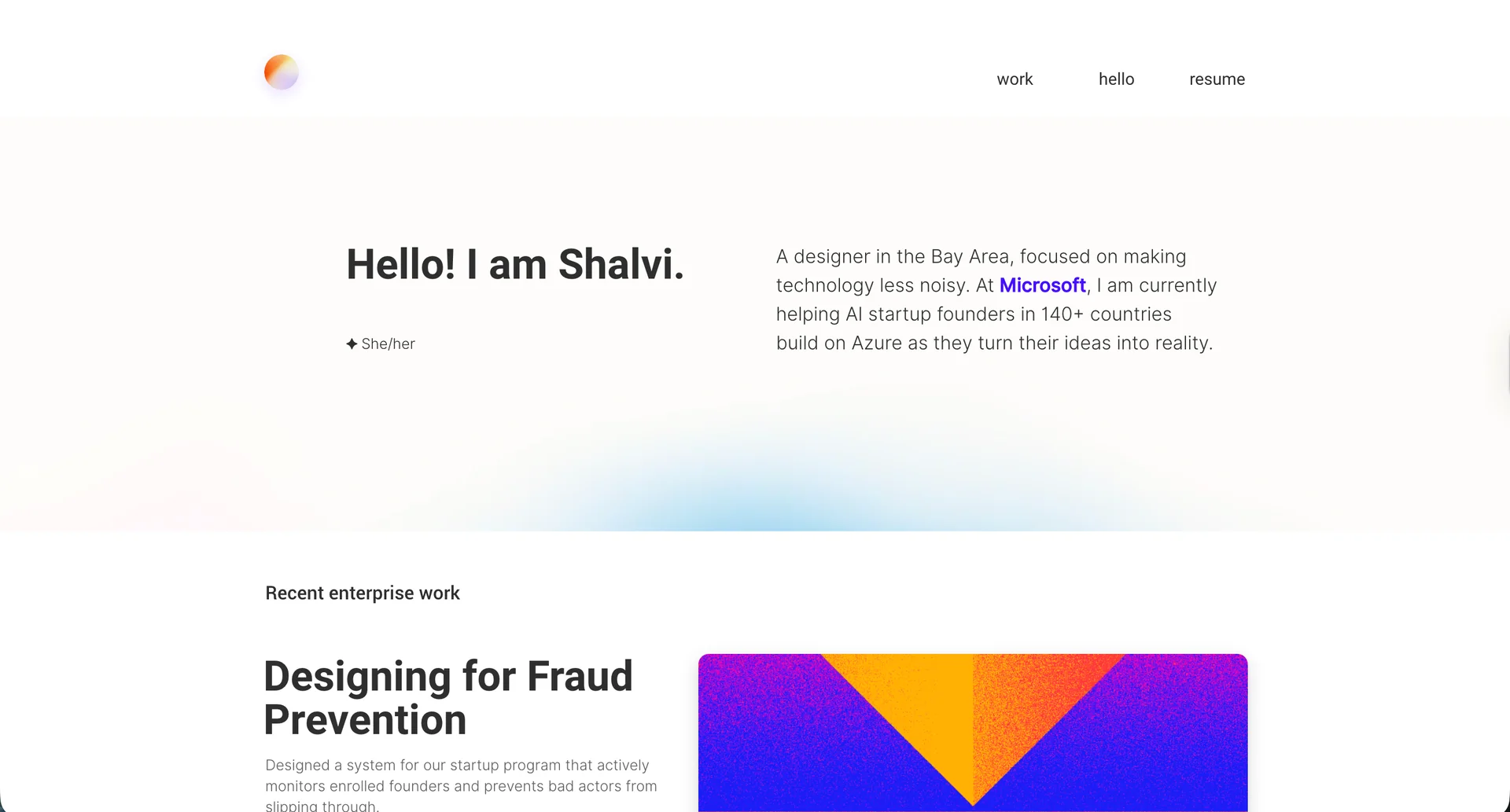 Portfolio website of Shalvi Sharma