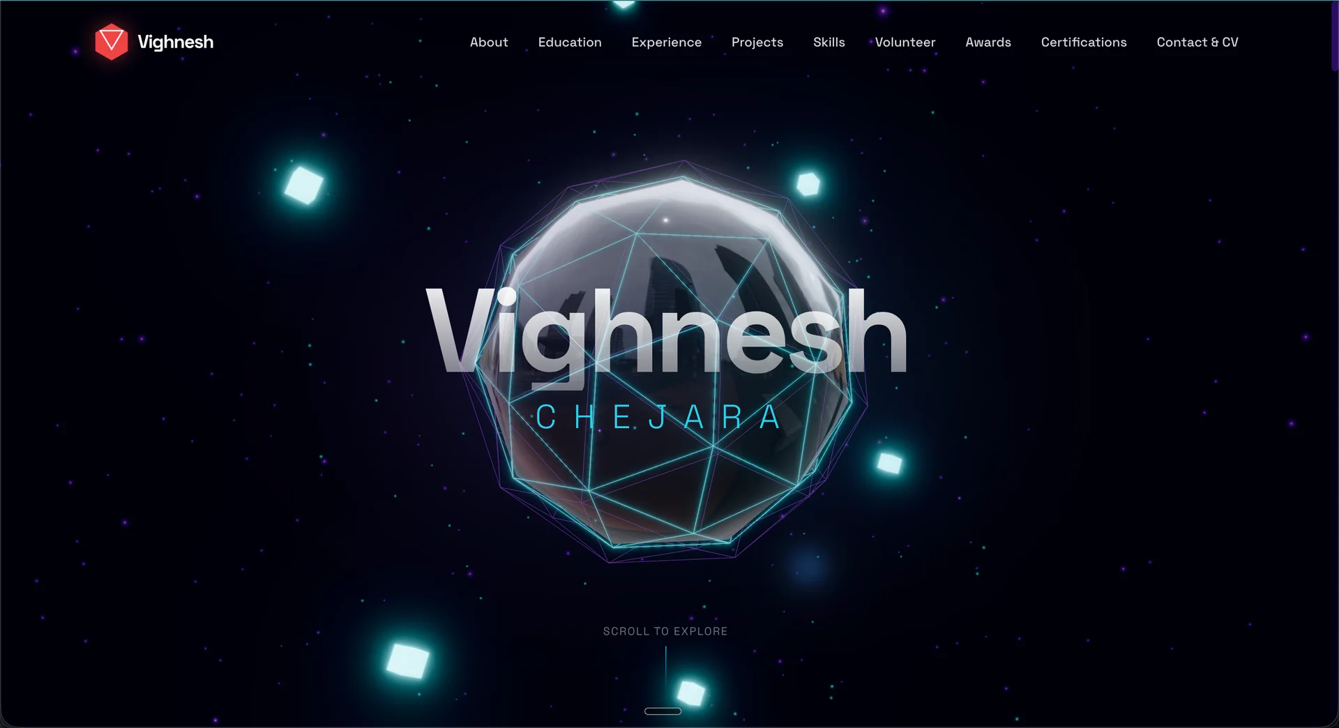 Portfolio website of Vighnesh Chejara
