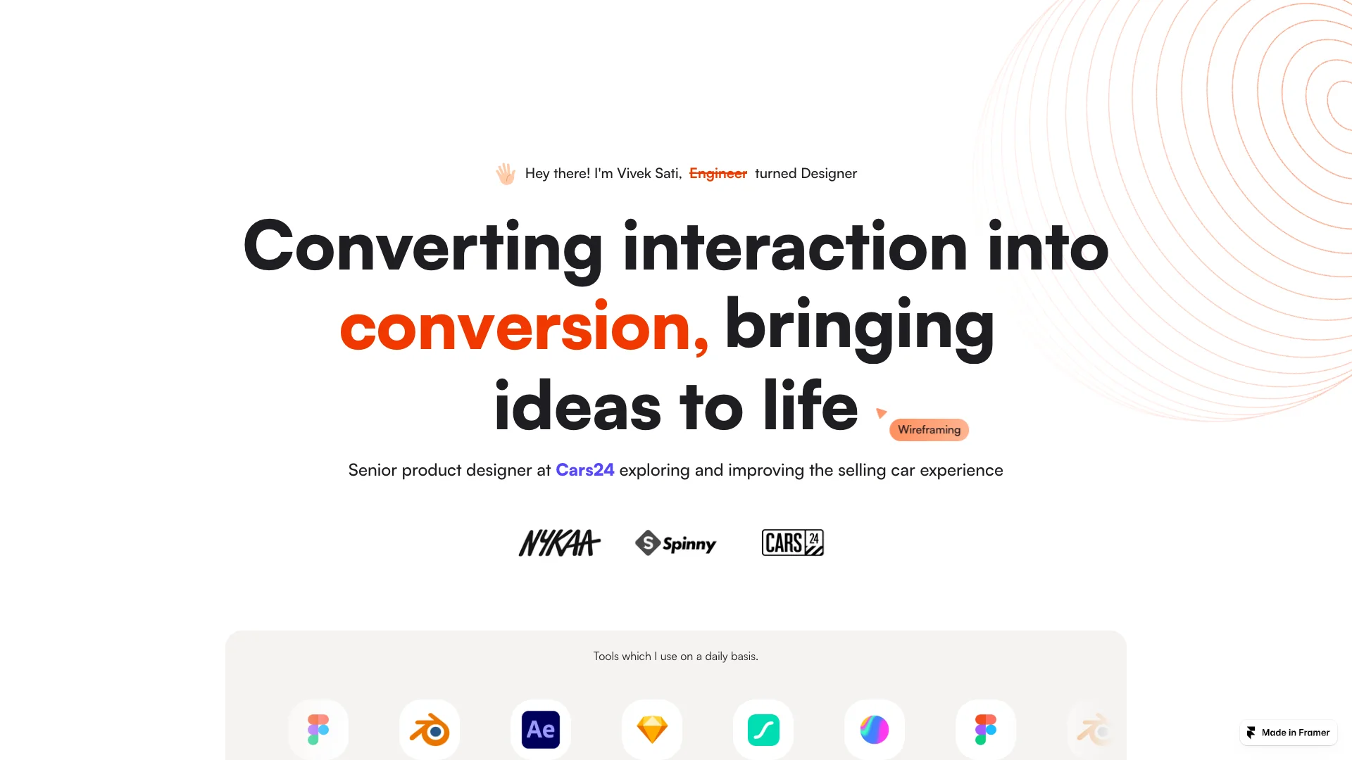 Portfolio website of Vivek Sati